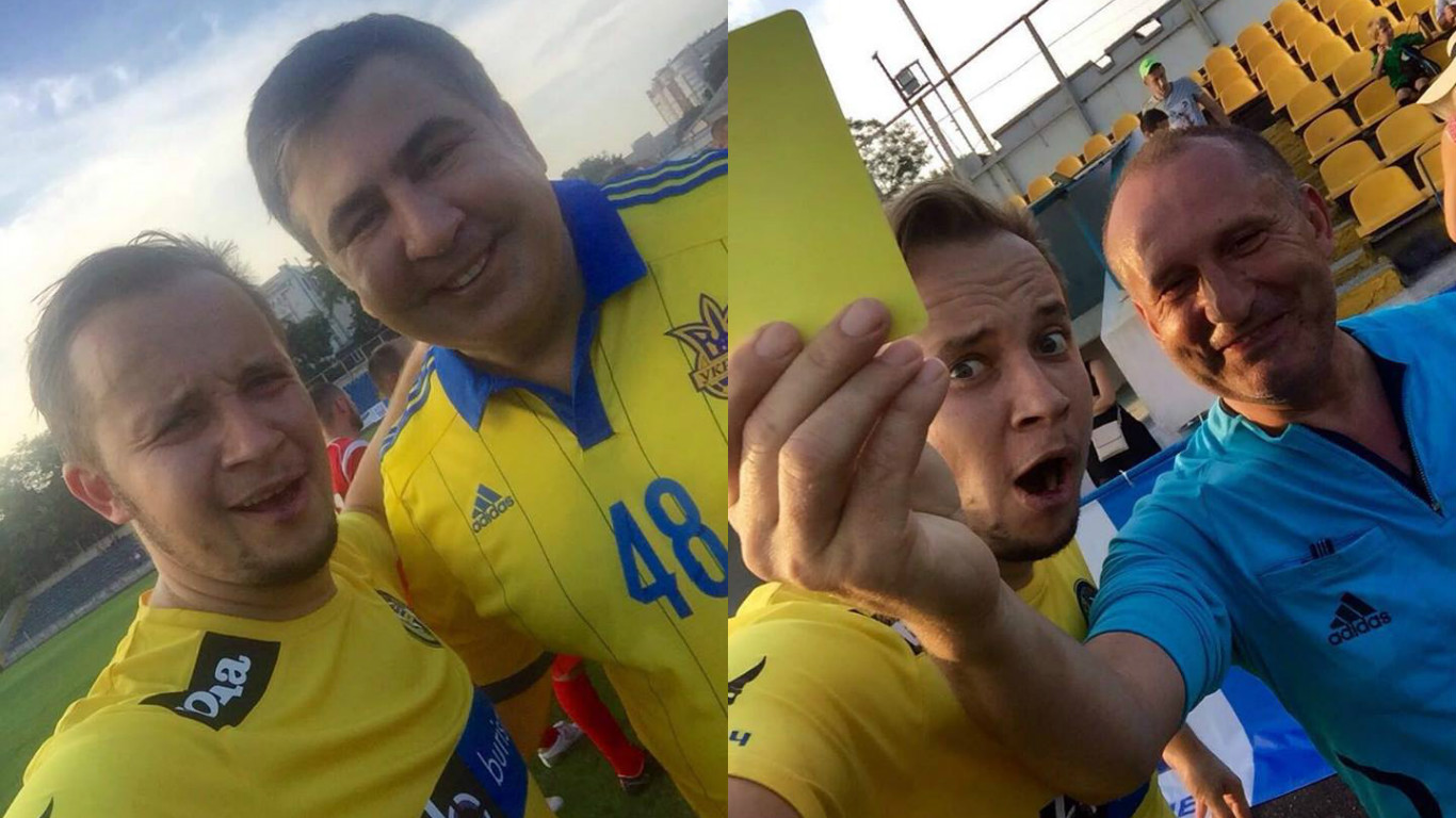 Украинский телеведущий Артем Гагарин принял участие в благотворительном матче «Кубка Губернатора» Одесской областной государственной администрации Михаила Саакашвили